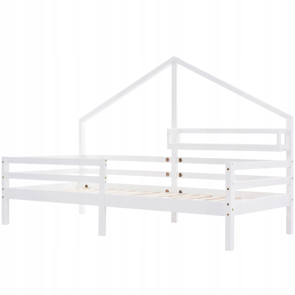 Letto singolo 90x200 bianco con scaffale - Xylo