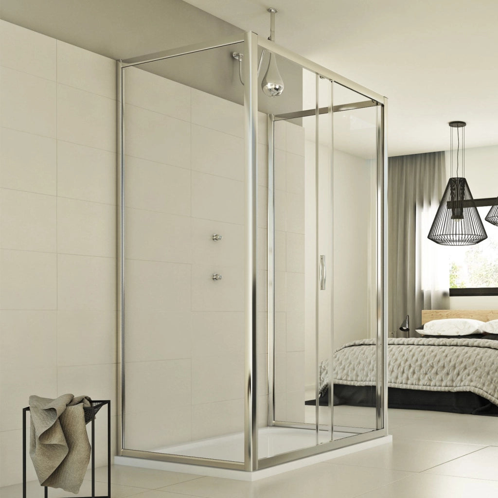 Box Doccia 3 lati 70x110x70 CM H198 trasparente mod. Young Trio 1 Anta P
