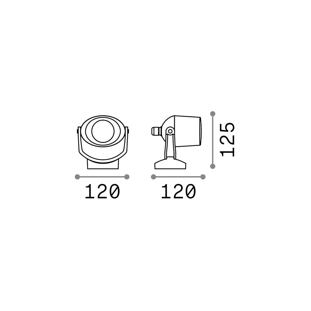 Applique Moderna Elio Materie Plastiche Nero 1 Luce Gu10