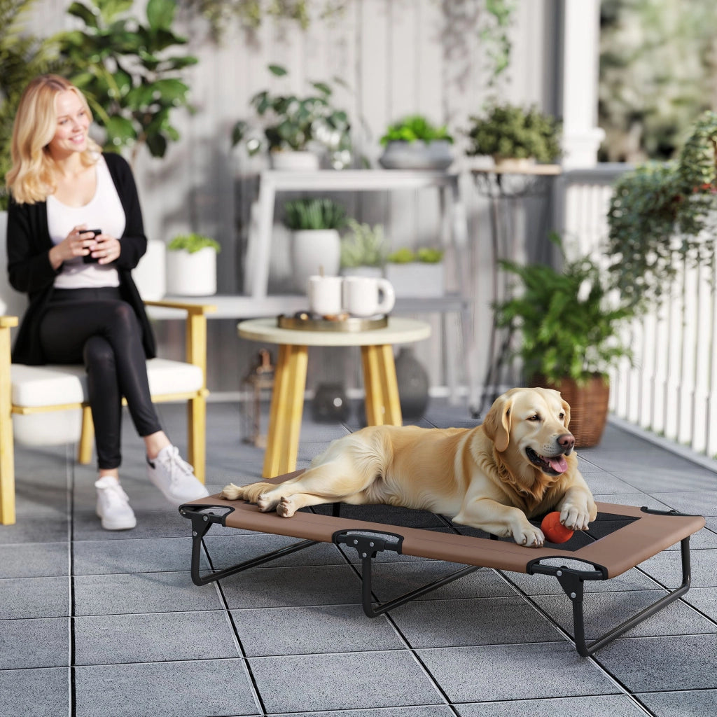 Letto per cani rialzato portatile con rete traspirante ¨C Minimal ¨C 100x75x25 cm