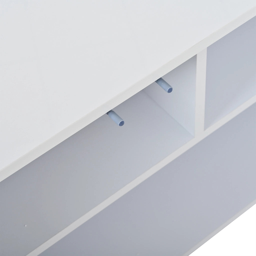 Mobile TV con LED ¨C MINIMAL ¨C 180x40x45 cm, 3 Ante in Vetro, per TV fino a 80 Pollici