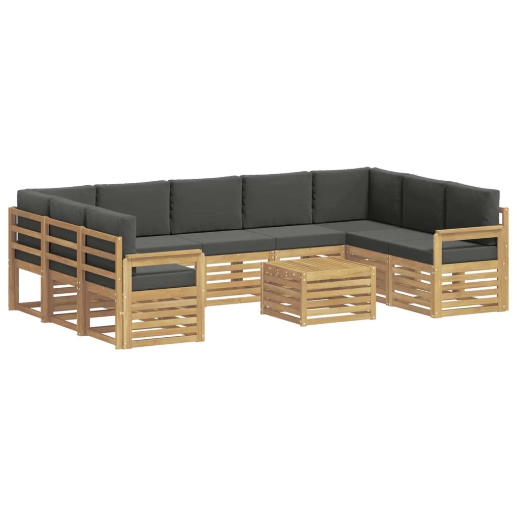 Set di divani da esterno 8 pcs Bianco e Antracite