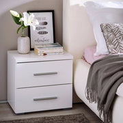Colliano, Comodino un Ripiano, 44.5x33.5x43h cm Bianco
