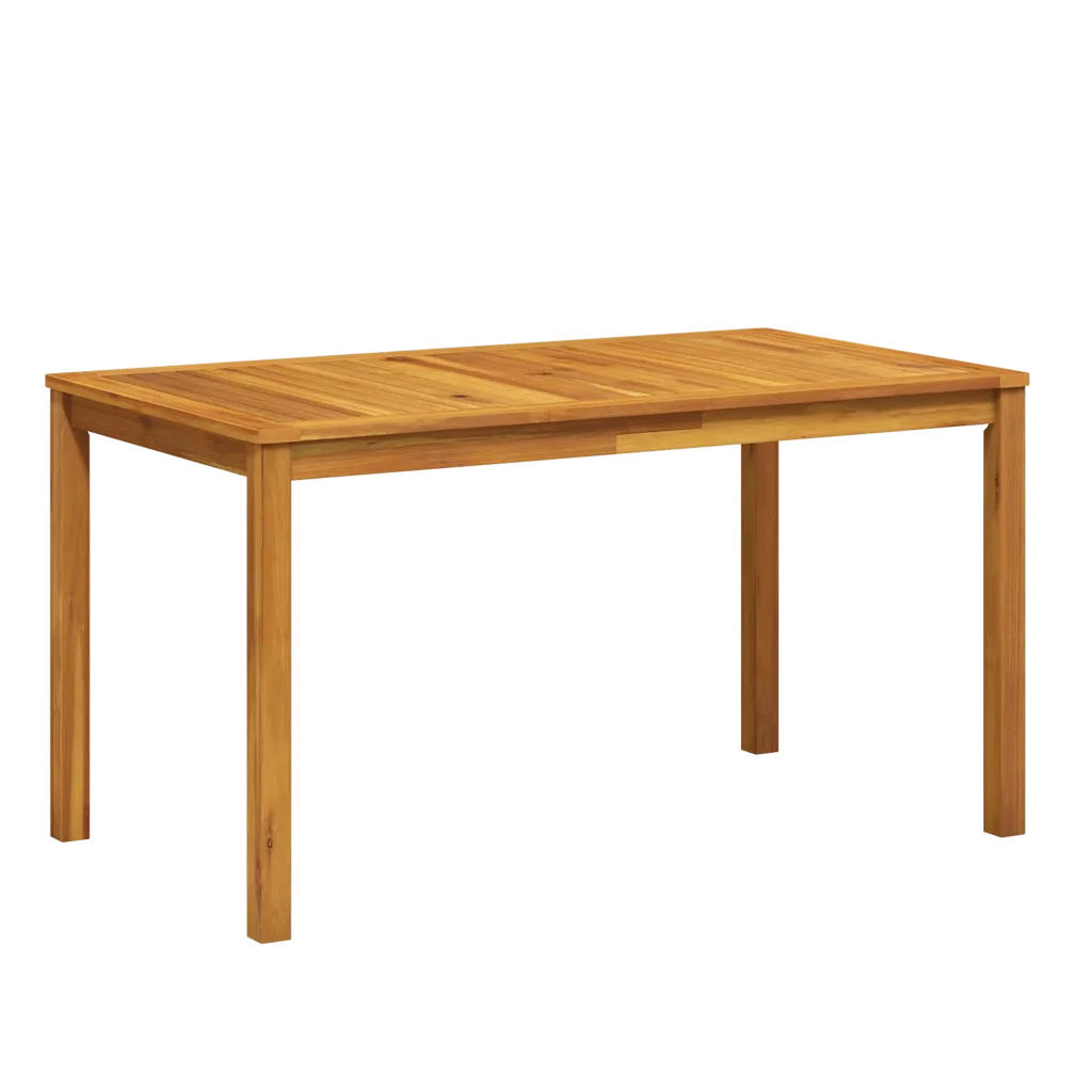 Tavolo da Giardino 140x80x74 cm in Legno Massello di Acacia