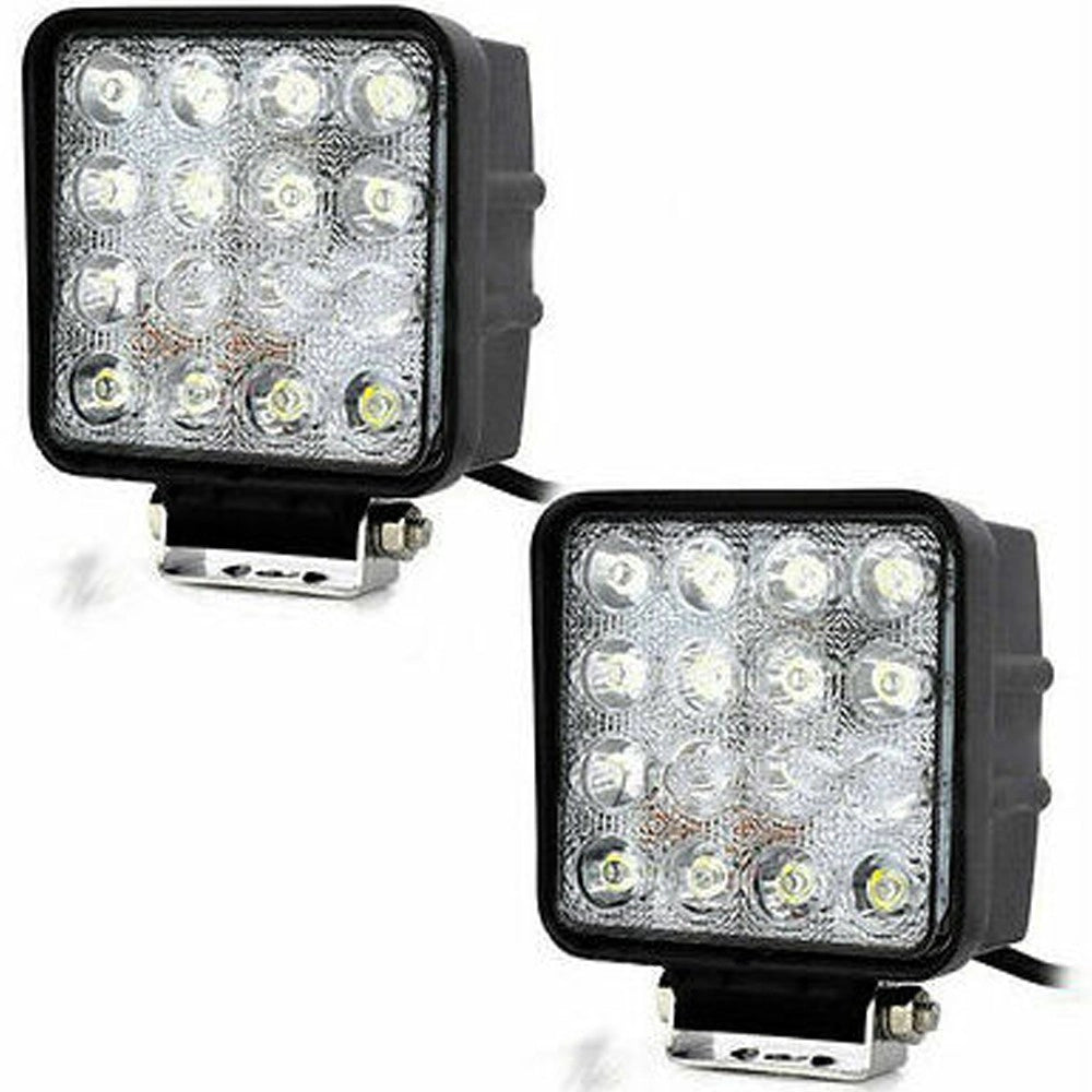 Trade Shop - Coppia Fari Supplementari Profondità Auto Fuoristrada Suv 16 Led 6000k Ip68 -