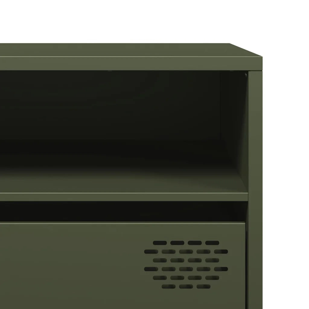 Mobile TV Verde Oliva 202x39x43,5 cm Acciaio Laminato a Freddo 851350