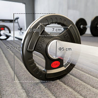 Set Dischi Pesi Palestra 2x2.5kg Foro 5 cm Impugnature Ergonomiche Acciaio Rivestito Nero