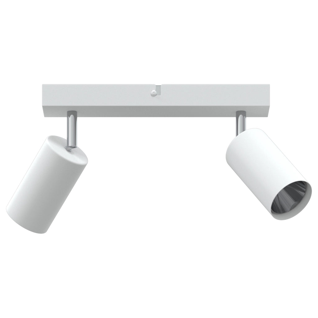 Faretto da soffitto 2 vie regolabile bianco GU10