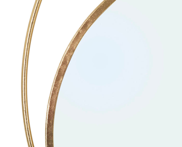 Specchio Planet 90x3x83 cm in Ferro e MDF Oro