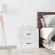 Comodino-Tavolino da notte Bianco Lucido 50x39x47 cm 737654
