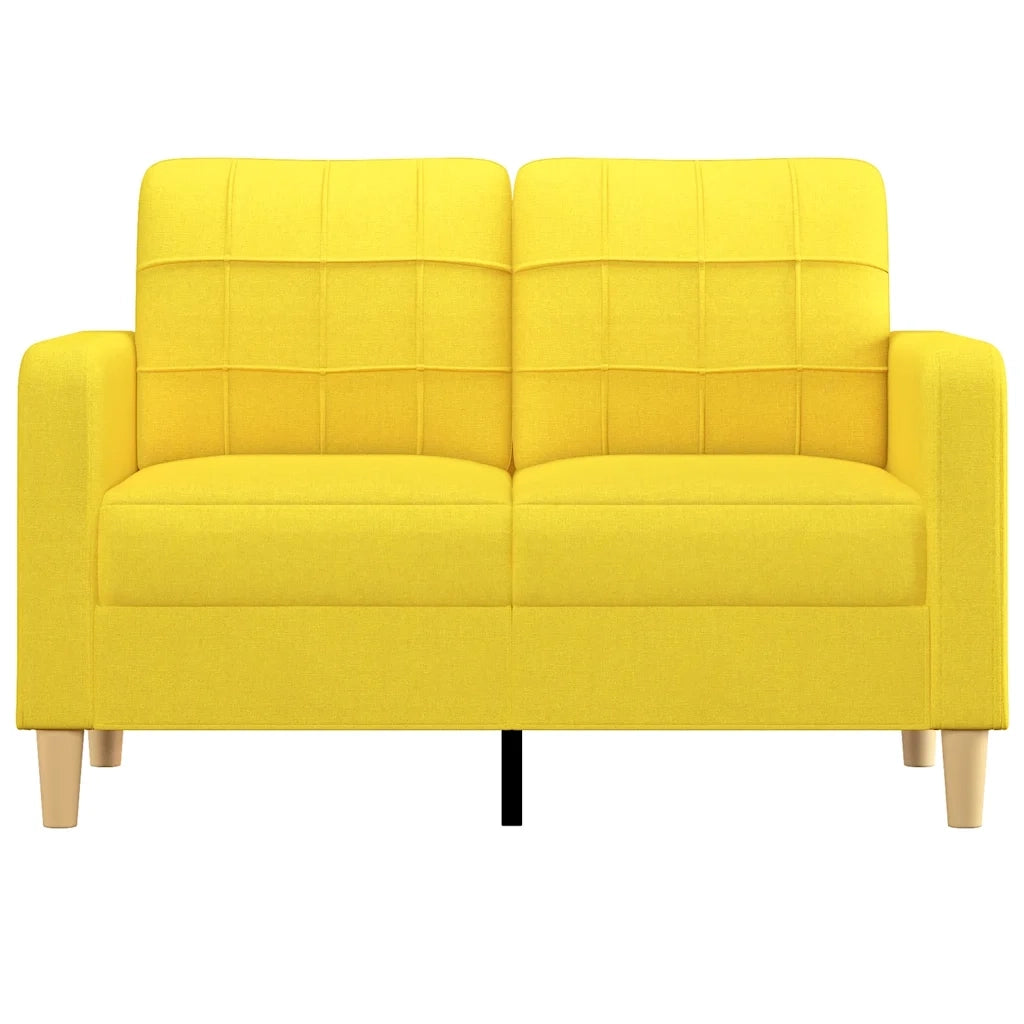 Divano a 2 Posti Giallo Chiaro 120 cm in Tessutocod mxl 78621