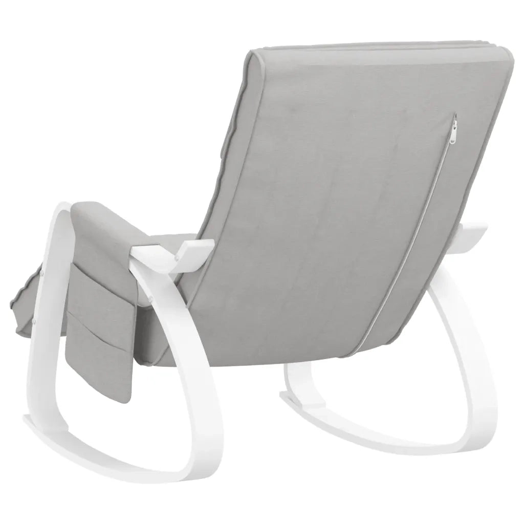 Sedia a Dondolo Grigio Chiaro in Tessuto CFW5689372
