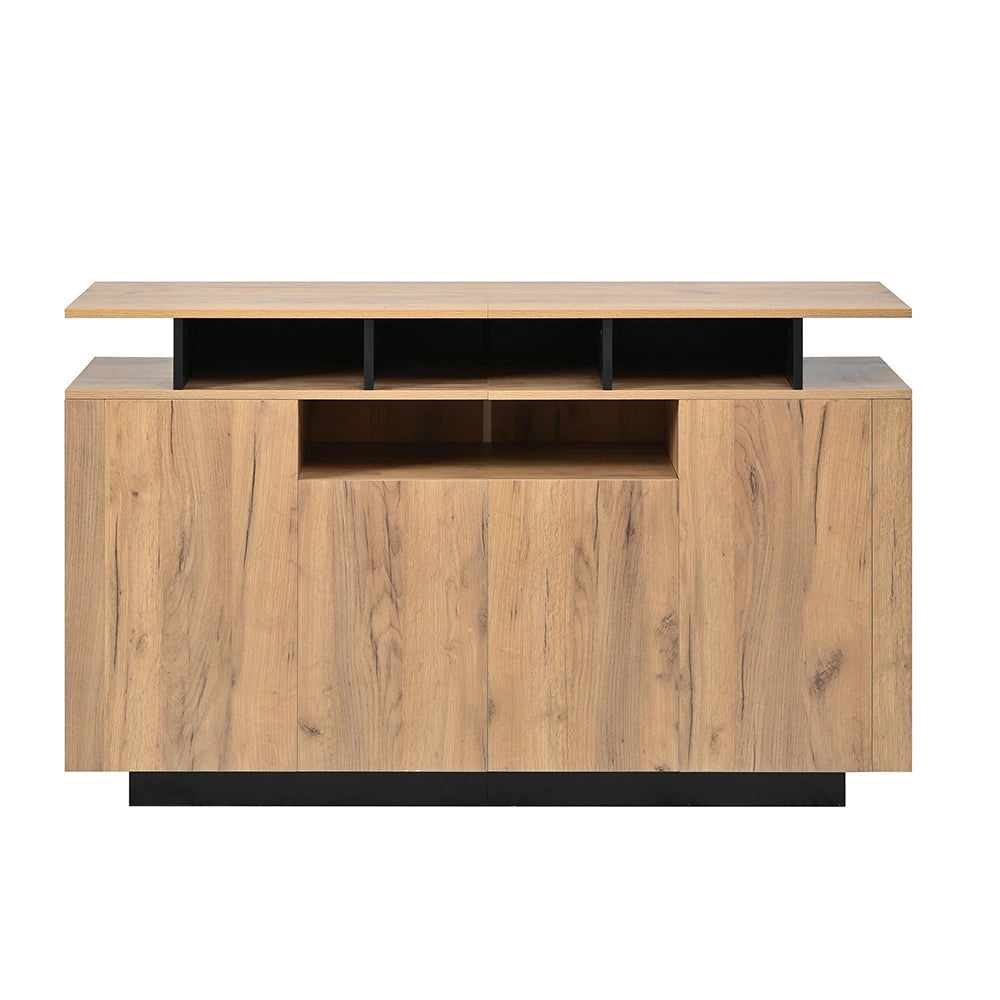 Com貌 - Xylo - 4 ante 3 ripiani 120x40x85cm colore naturale