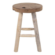 Sgabello Basso Badia, Marrone, Legno, 30x30x45 cm
