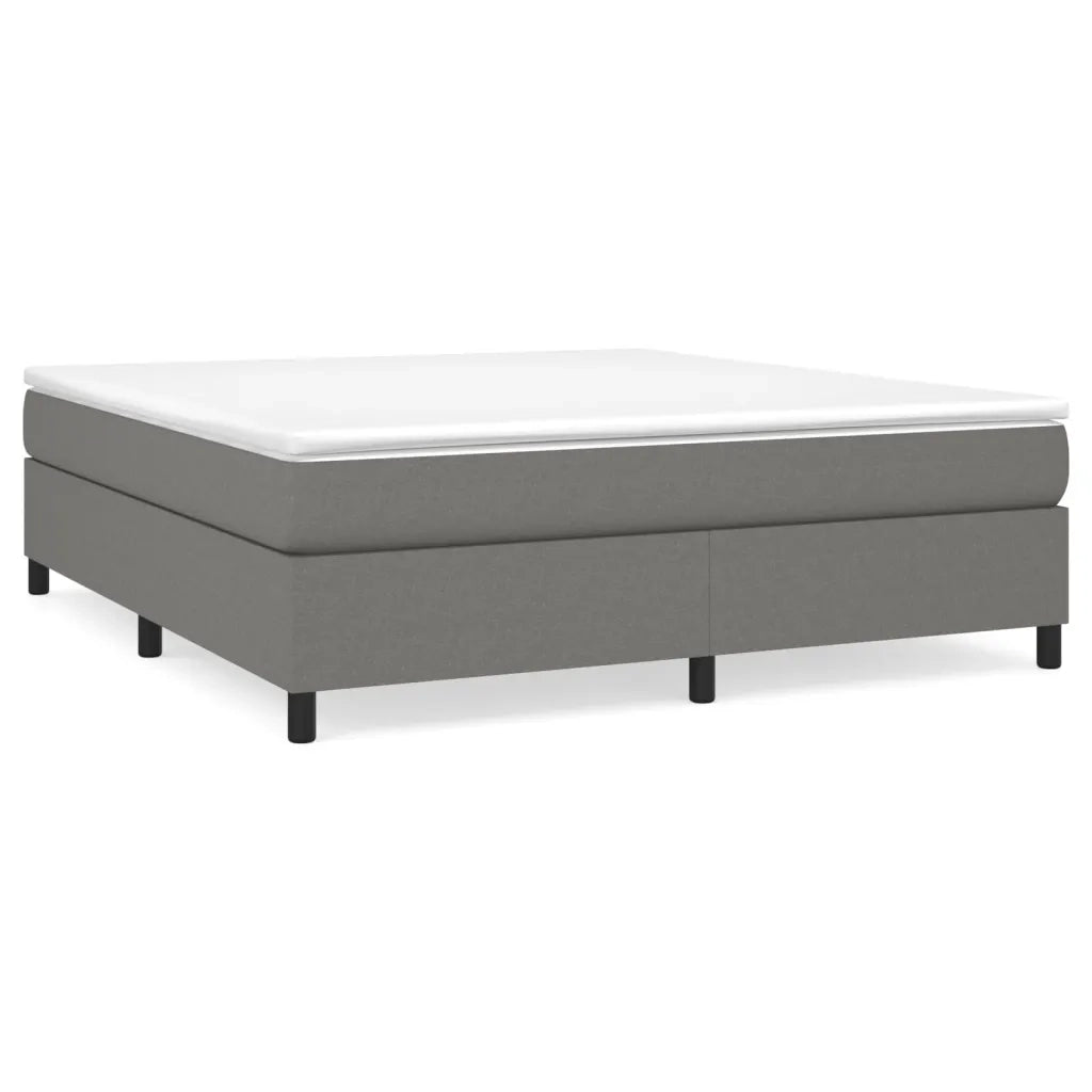 Giroletto a Molle con Materasso Grigio Scuro 160x200 cm Tessuto cod mxl 36746