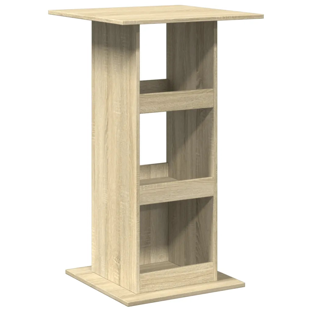 Tavolo Bar Portaoggetti Rovere Sonoma 60x60x102 cm Multistrato