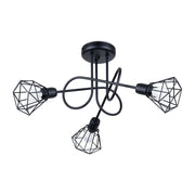 Lampada da parete Artemis Powder Blue 3x E14 LED Max 10W Acciaio nero moderno