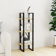 Libreria a 3 Ripiani-Scaffale per Libri-Mobile di Stoccaggio 40x30x105 cm in Legno Massello di Pino