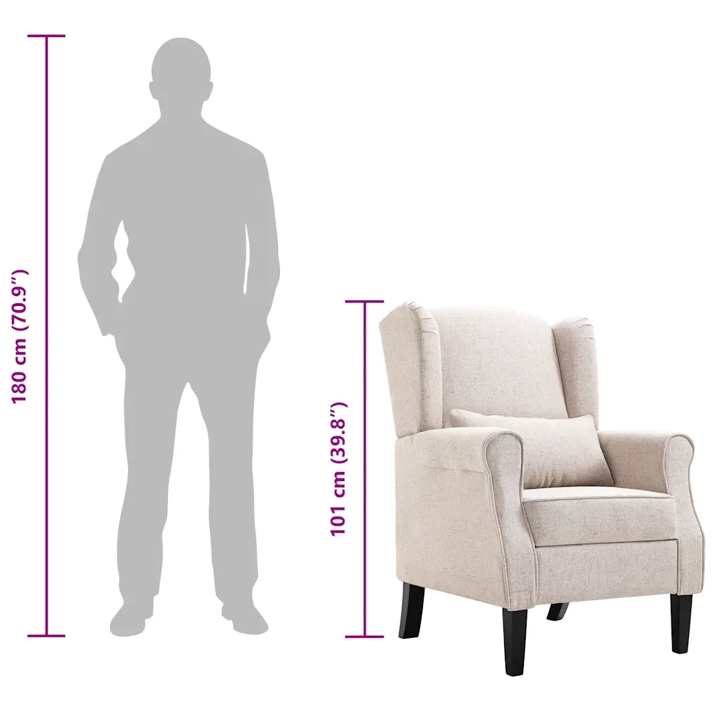 Poltroncina-Poltrona Beige in Tessuto 869330