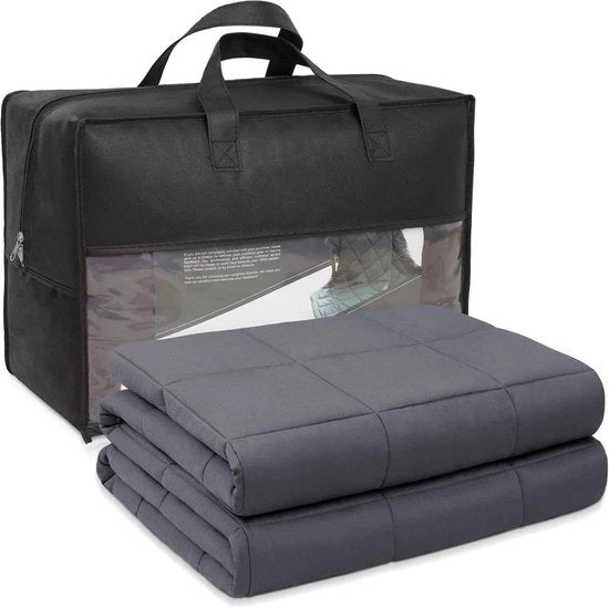 Dekbedoeverbinder / Fleece deken per letto e divano - Duvet leggero per 4 stagioni, blu, morbido e caldo copriletto da letto - Peso 6,8 kg, dimensioni 152 x 203 cm.