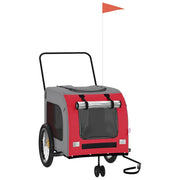 Rimorchio da Bici per Animali Rosso e Grigio Oxford e Ferro CFW5669701
