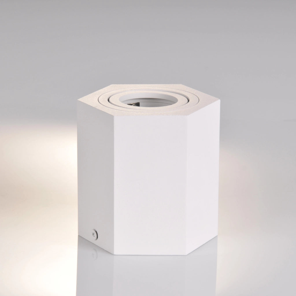 Faretto plafone bianco HEXAGON GU10 1 luce Polux 313171