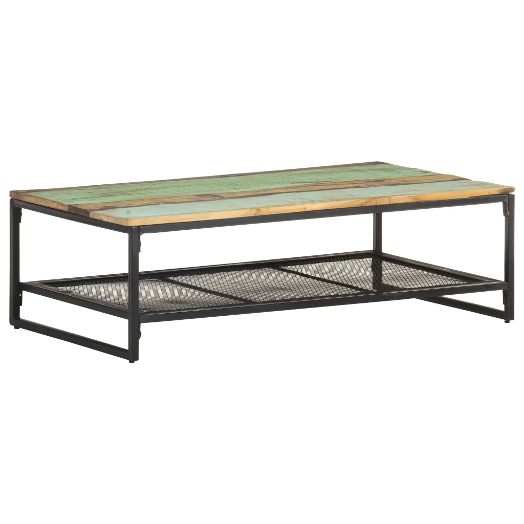 Tavolino da Salotto 110x60x35 cm in Legno Massello di Recupero 320245