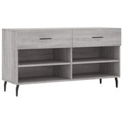 Panca Porta Scarpe | Scarpiera | Mobile per scarpe Grigio Sonoma 102x35x55 cm Legno Multistrato