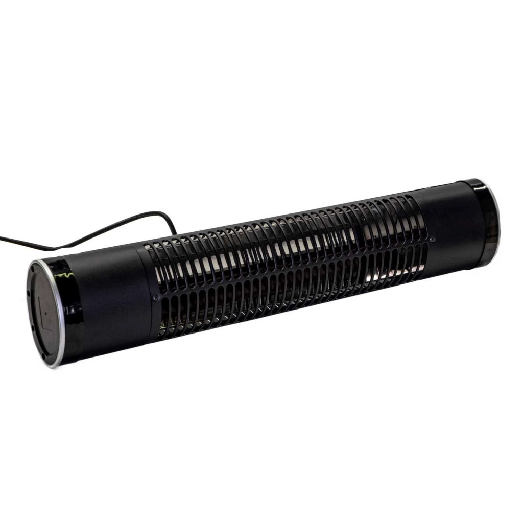 Riscaldatore ad infrarossi in Alluminio Nero 70x14 cm 17 cm mod. infrarossi con controllo remoto e lampada alogena
