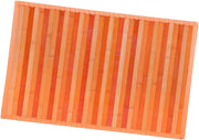 Tappeto Bamboo Legno 50x77 cm Stuoia Cucina Tovaglietta Colazione Retro Antiscivolo Arancione