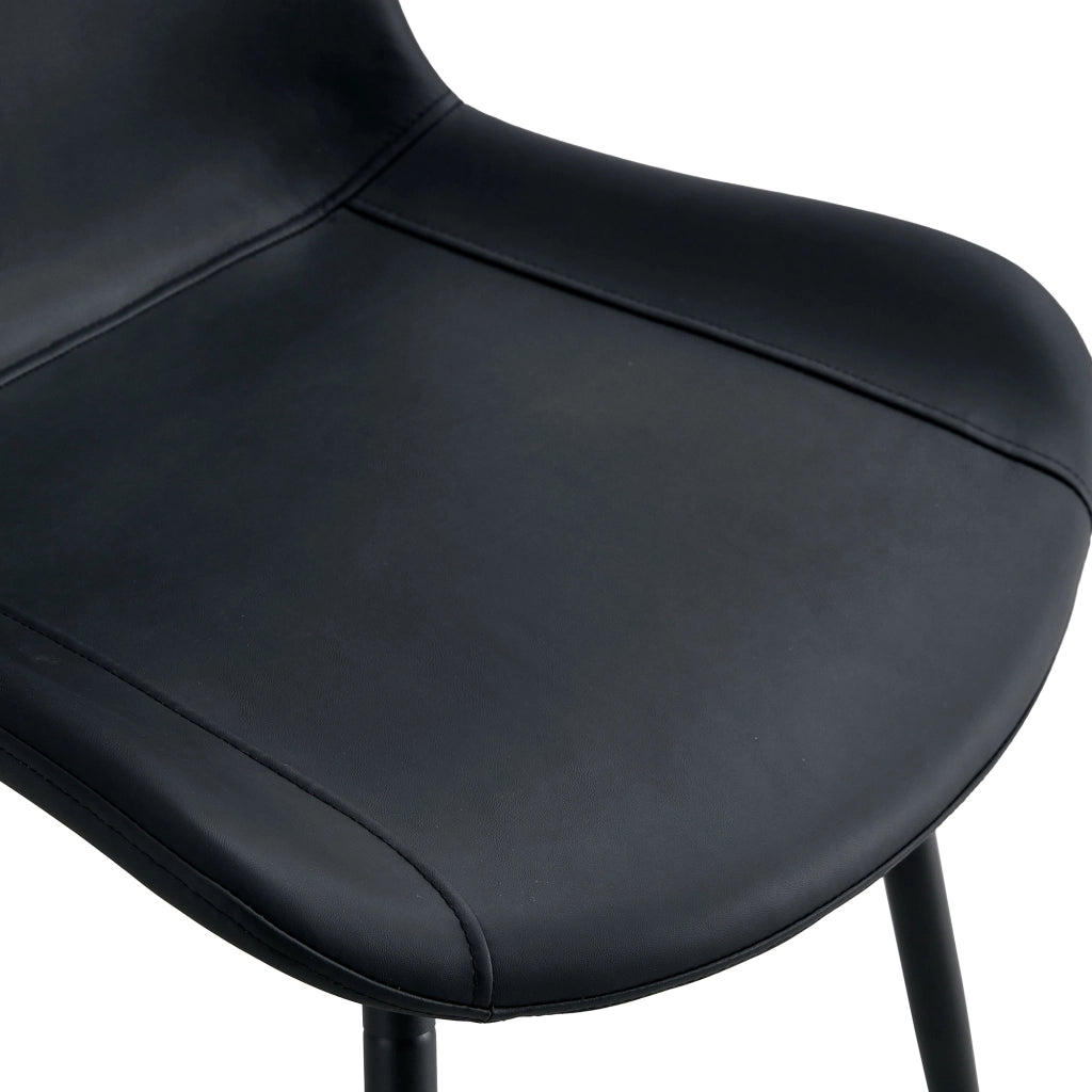 Set tavolo rotondo 100 cm con 4 sedie in PU; MDF e metallo marrone nero