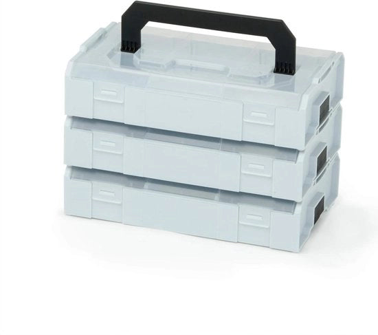 Mini Set in Acciaio - con Copertura Transparente - Viti e Dadi - Dozzina di Piccoli Componenti - Colore Grigio.