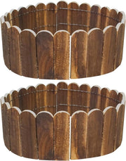 Recinzione per giardino in legno 120 x 15 cm - Pannello di protezione flessibile - Porta per giardino mini - Per giardino