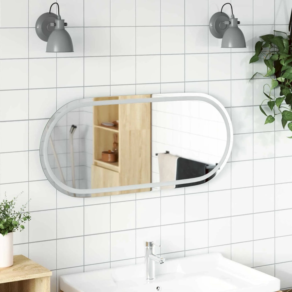 Specchio da bagno LED Trasparente 100 x 45 cm vetro temperato 42045855