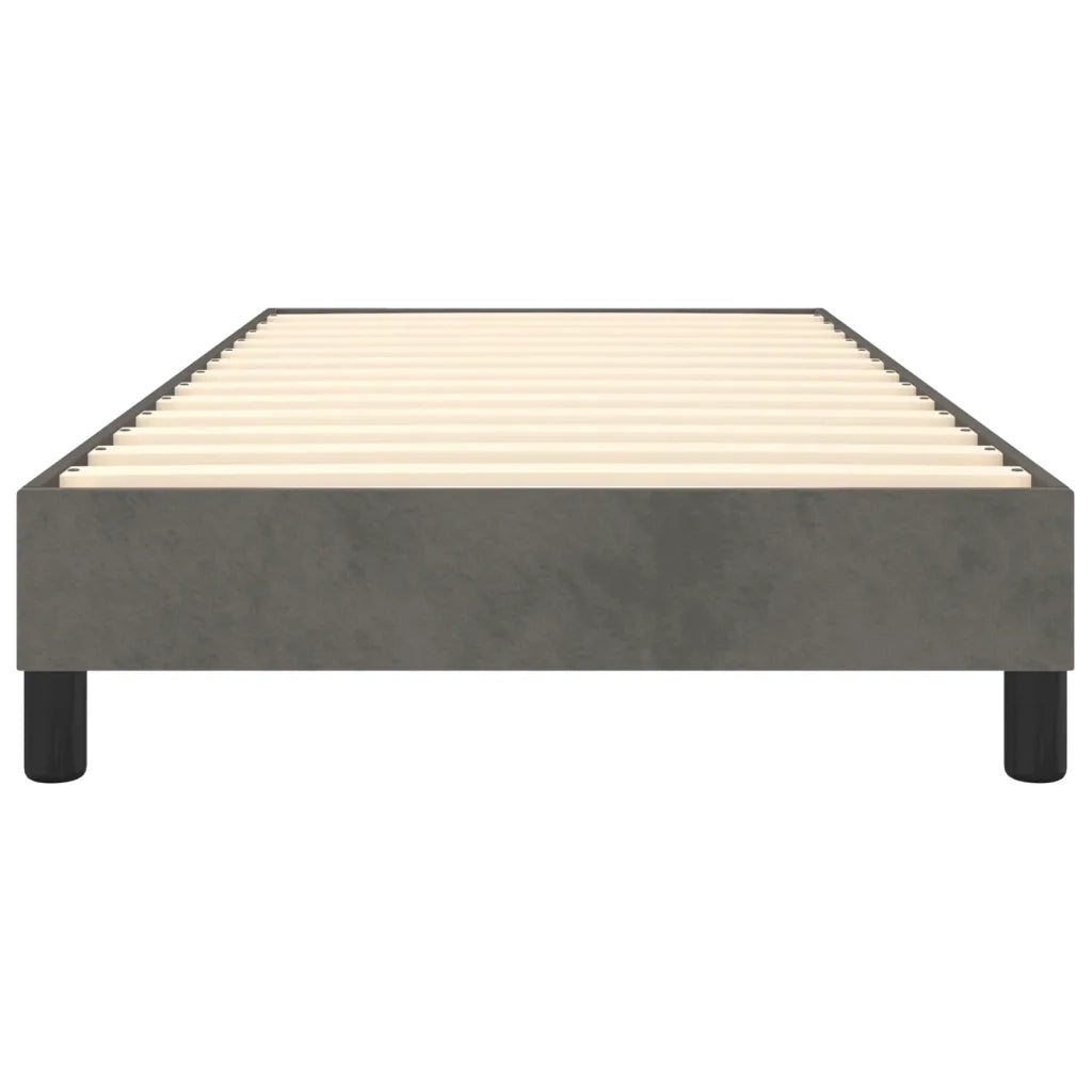 Struttura Letto a Rete a Molle-Giroletto Grigio Scuro 100x200 cm Velluto 637116