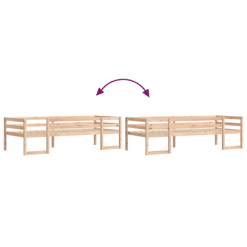 vidaXL Giroletto per Bambini 80x200 cm in Legno Massello di Pino