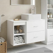 Set di mobili per il bagno 2 pcs Bianco Legno ingegnerizzato 3403880