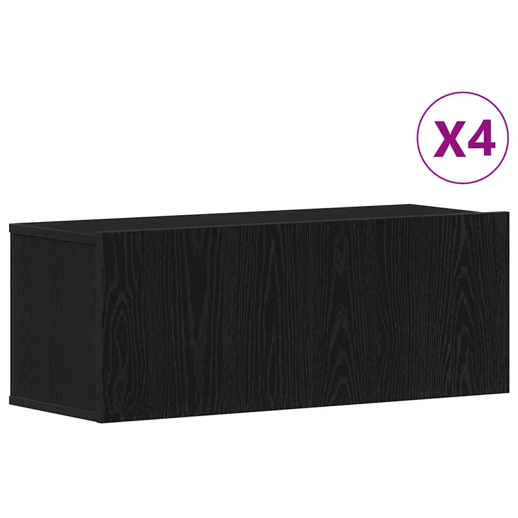 Set mobile TV 4 pcs Rovere Nero 80 x 30 x 30 cm 3333051