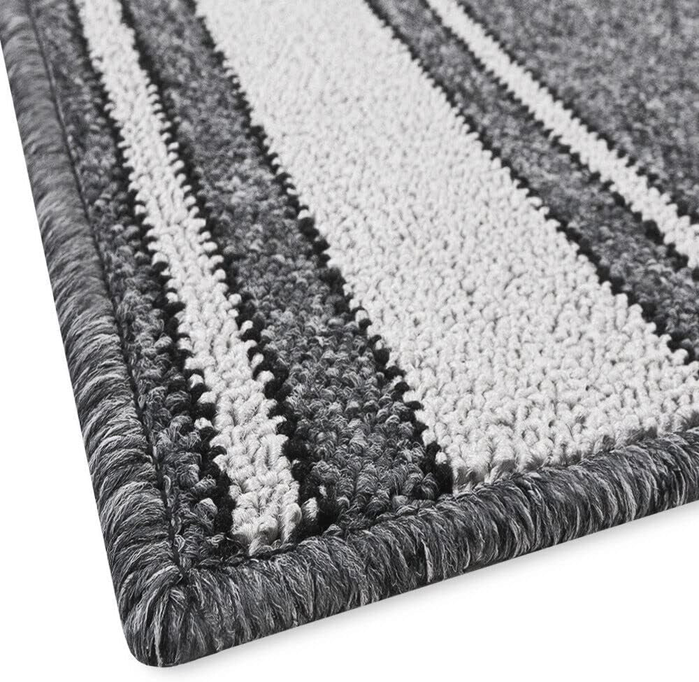 Tappeto Scala Passatoia Ingresso Corsia Scale Antiscivolo Stile Classico Grigio 67x950 cm