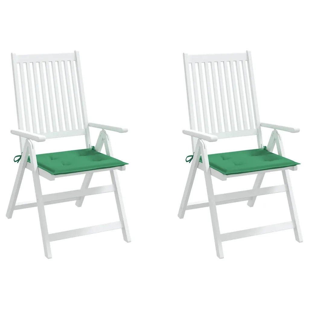 Cuscini per Sedia 2 pz Verdi 40x40x4 cm in Tessuto Oxford 314012
