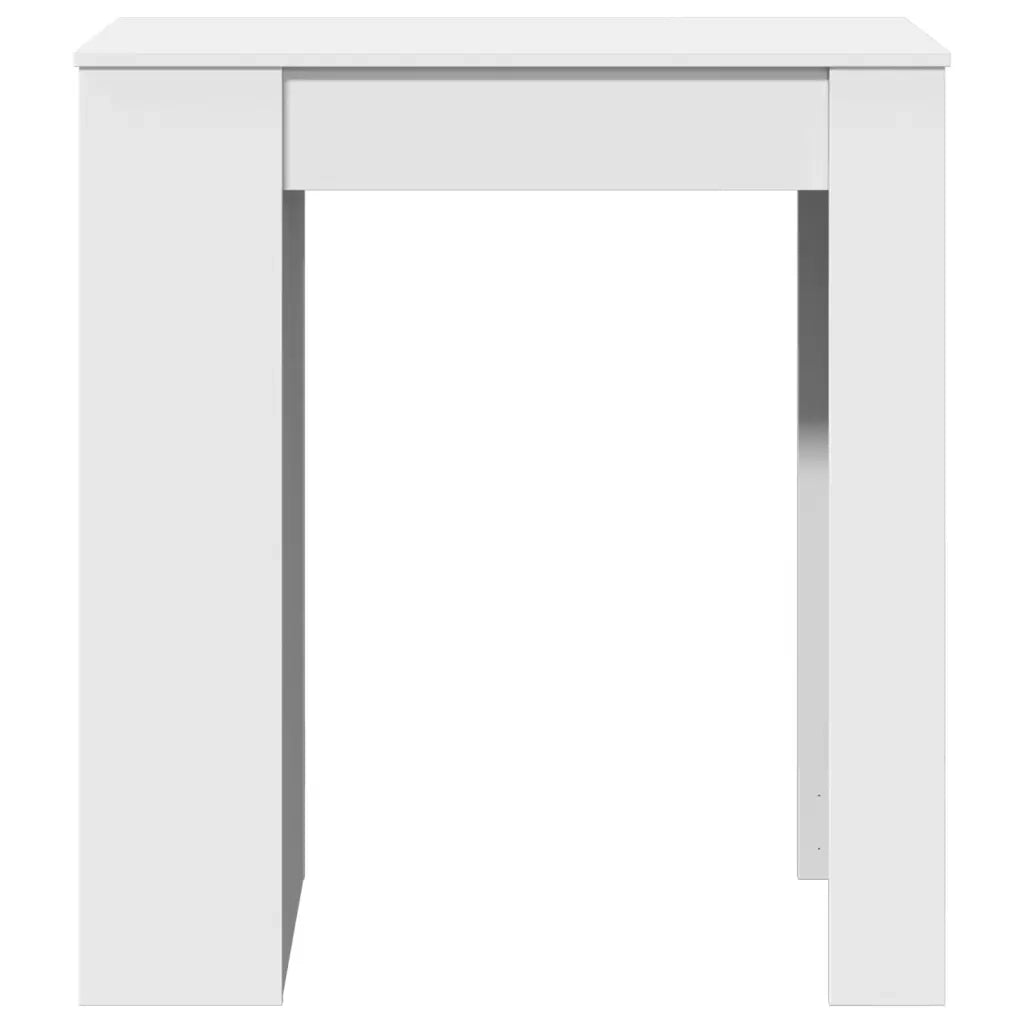 Tavolo Bar con Rastrelliera Bianco 95x47x103,5 cm Multistrato 854382