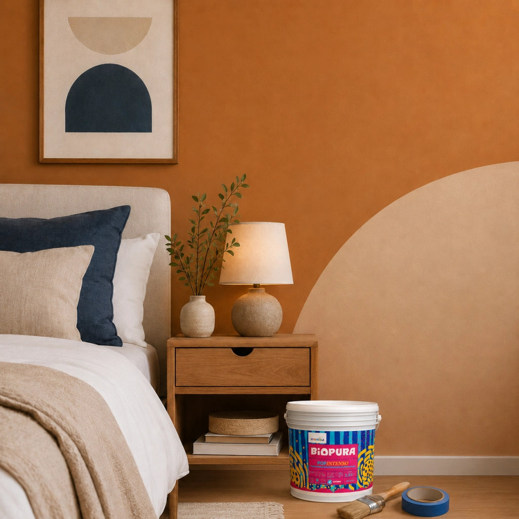 Popintenso palestra e decori interni pittura murale lavabile e coprente cromika *** formato 2.5 lt, colore- terra viv...