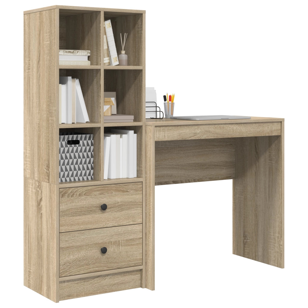 Scrivania con archiviazione rovere di Sonoma legno ingegnerizzato