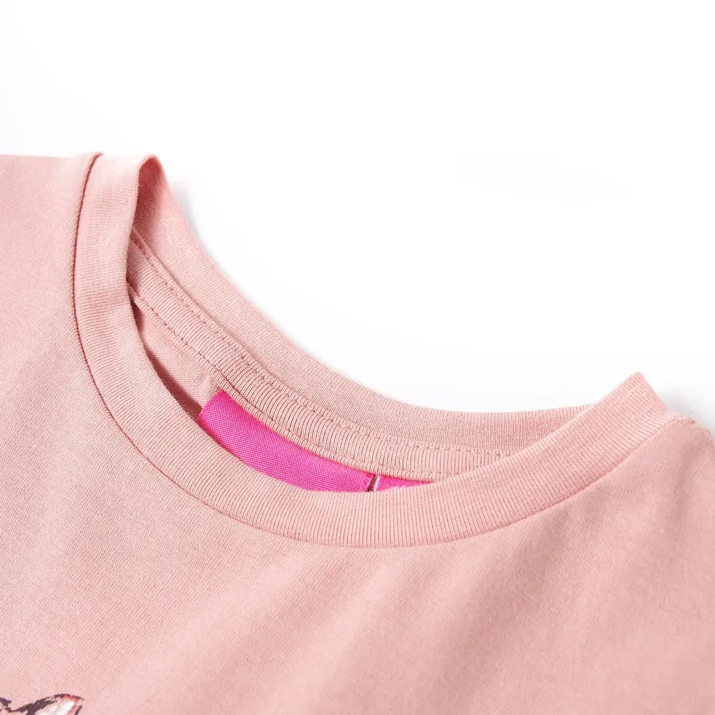 Maglietta da Bambina a Maniche Lunghe Rosa 128 14392