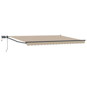 Tenda da Sole | Tenda retrattile manuale con LED Beige e Antracite 4,5 ¡Á 3 m