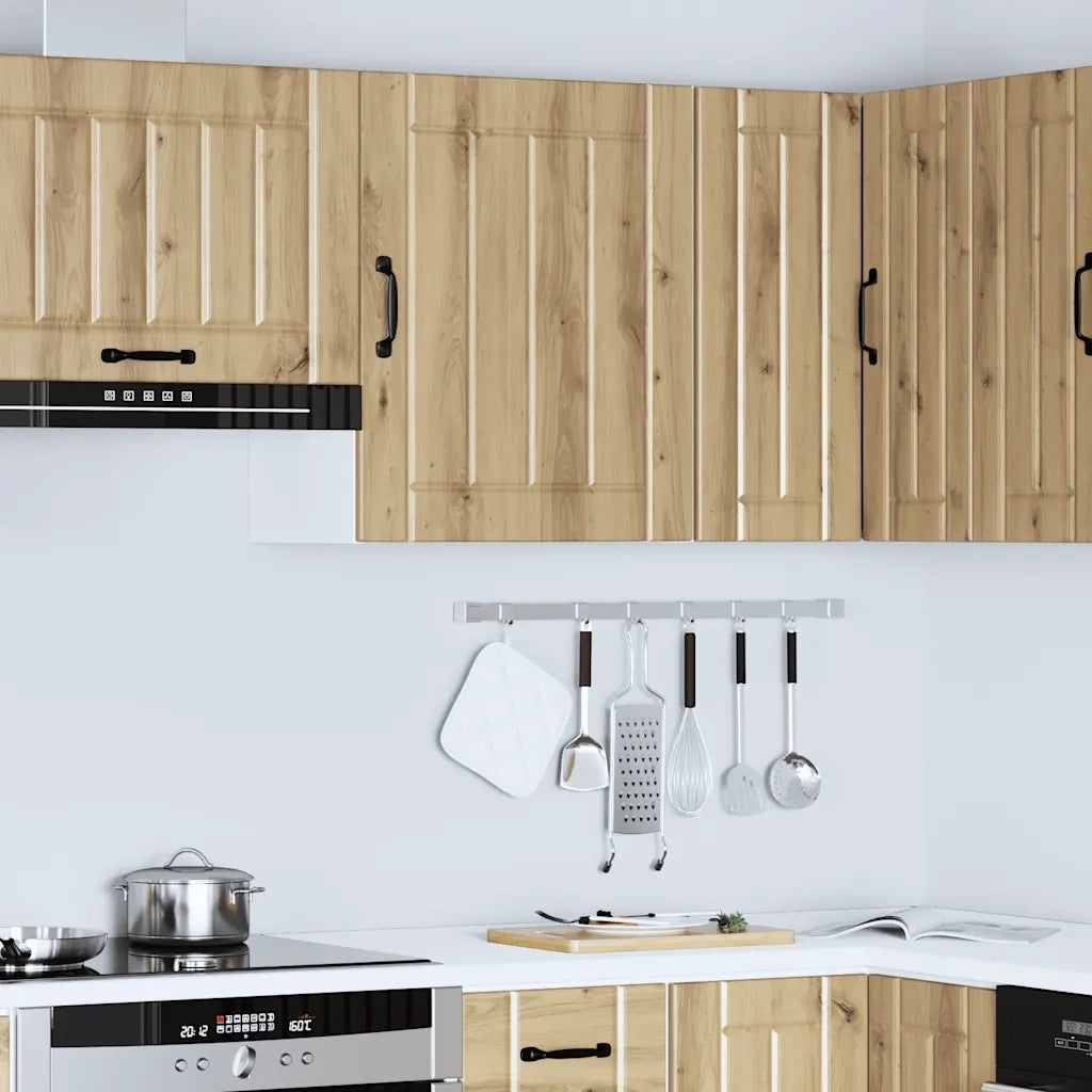 Pensile da Cucina Lucca Rovere Artigianale in Legno Multistrato 853815