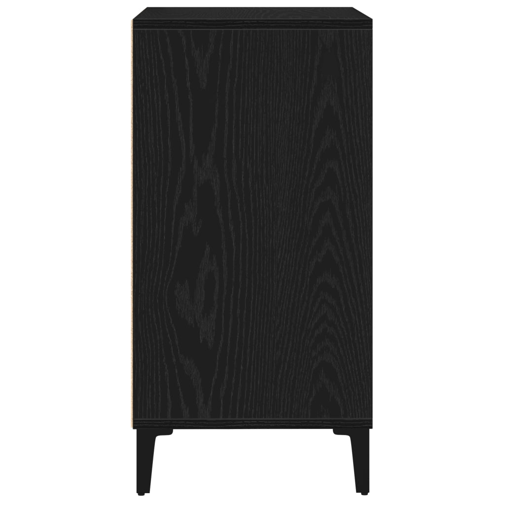 Mobile da soggiorno  Nero Rovere 57x35x70 cm in legno ingegnerizzato