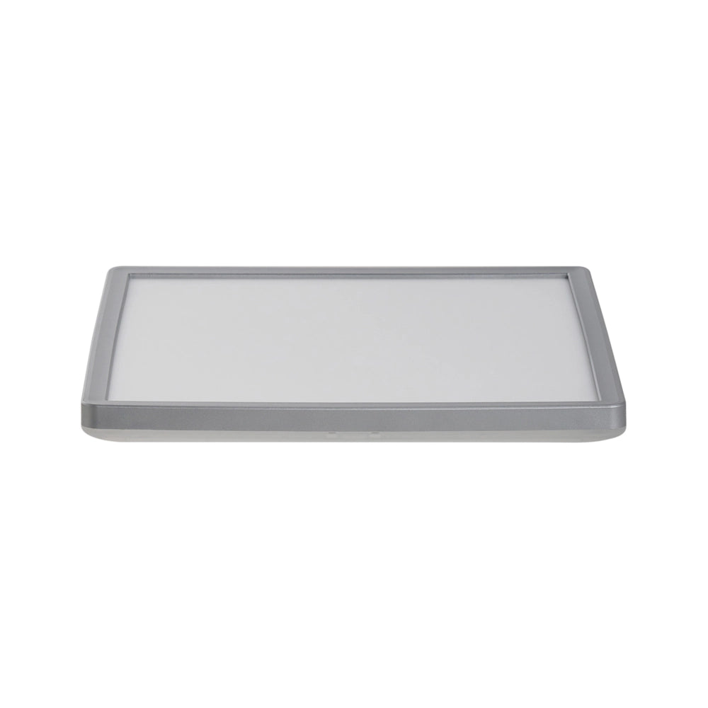 Plafoniera LED Argento in Materiale Sintetico Quadrata 30 cm Pannello Luminoso LED a Filo Soffitto con Telecomando
