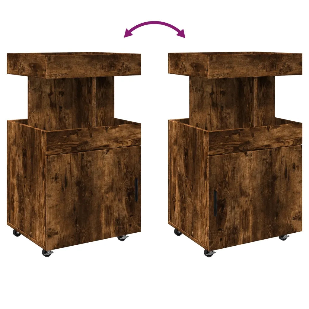 Carrello Bar Rovere Fumo 50x41x89 cm in Legno Multistrato 848266