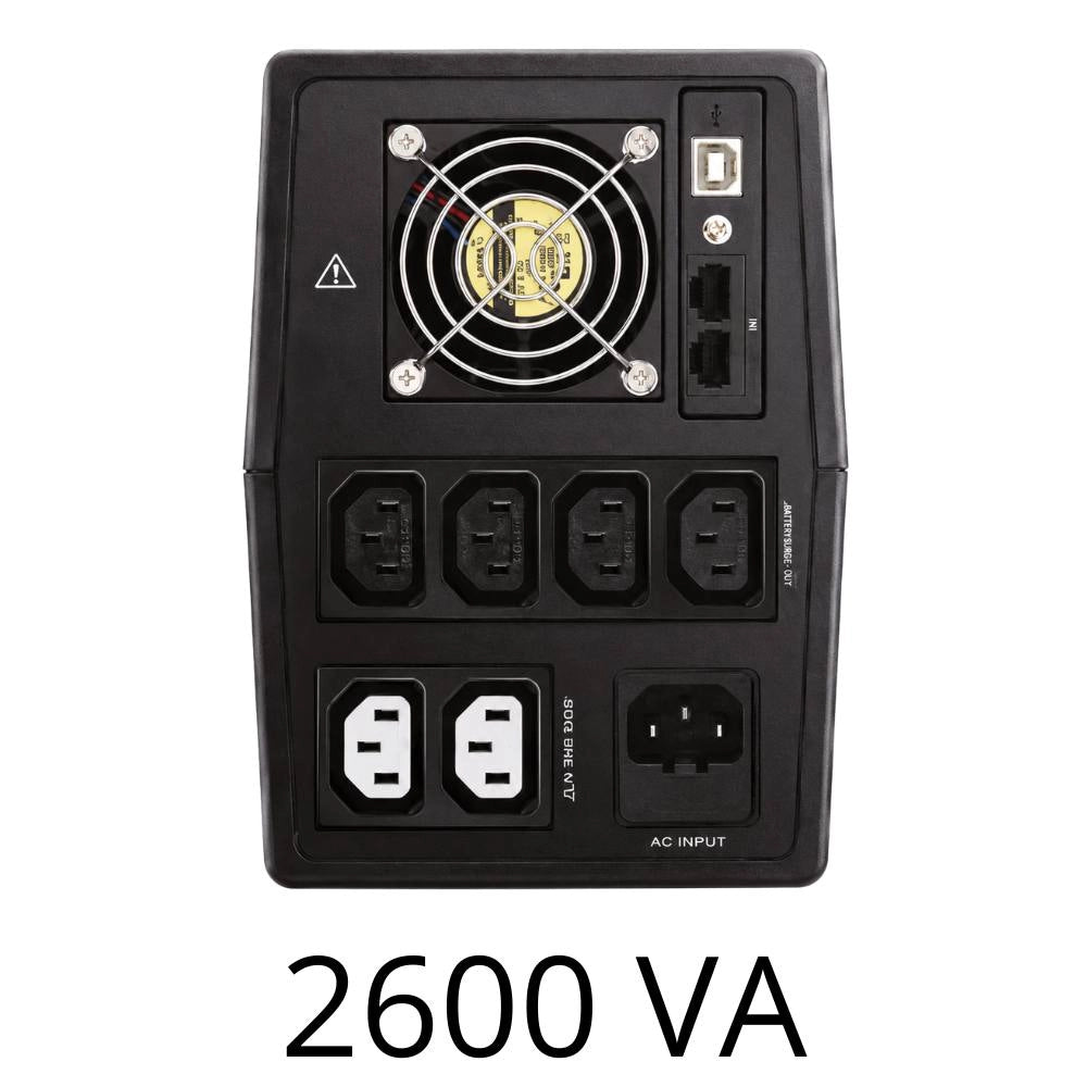Gruppo di continuità ups line interactive 2600va 1820w con 6 prese